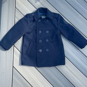 Unisex Beautiful Navy Woolrich Peacoat